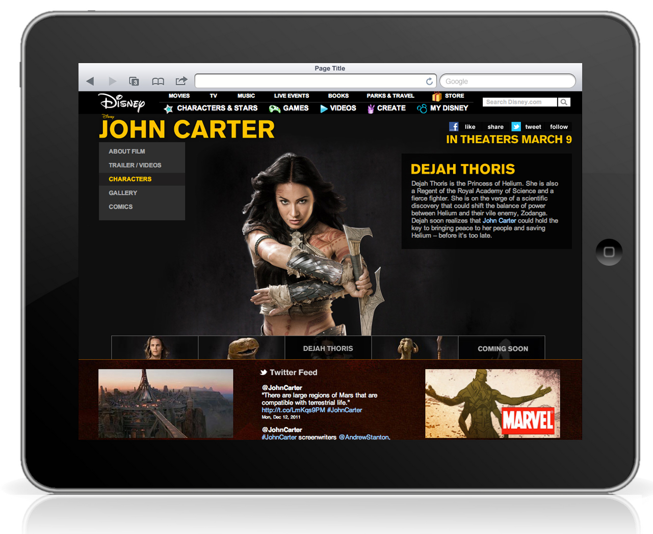 Disney John Carter Digital Launch